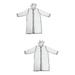 2 Count Raincoat Poncho Frosted Anti-droplet Transparent Gear Ponchos for Adults Travel