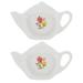 2 Pcs Tea Bag Saucer Bags Decor Teabags Organizer Saucers Delicate Holder Jewelry Tray