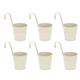 6PCS Iron Metal Bucket Planter Garden Patio Outdoor Hanging Planter Pot