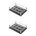 Set of 2 Bar Cup Holder Tray for Shots Whiskey Display Shelves Organizer Glasses Dispenser Trays