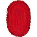 Jaipur Art And Craft Indian Handmade Natural Fiber Cotton Red Color Oval Area Rug for Indoor and Outdoor Rug Size - (8x10 Sq Feet) (96x120 Inches) (240x300 CM)