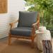 Sorra Home Morgantown Charcoal Grey Indoor/ Outdoor Corded Chair Cushion And Pillow Set