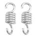 OUNONA 2PCS Hammock Chair Hanging Porch Swing Spring Heavy Duty Stainless Steel Hammock Swing Dual Swivel Hooks (6.7mm)