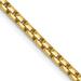 14K Yellow Gold 2.6mm Semi-Solid Diamond Cut Round Box Chain - 20 - Made In Italy