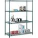 Nexel Poly-Z-Brite Wire Shelving - Green - 54 x 24 x 74 in.