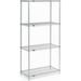 Nexel Poly-Z-Brite Wire Shelving - Clear - 42 x 24 x 86 in.