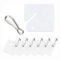 100 Pcs Key Tags White Plastic Hanging Tags with Metal Snap Hooks Tags for Slotted Key Cabinets Boxes Lockers