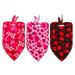 3PCS Valentine s Day Bandanas for Dogs Scarf Cat Bandanas Bibs Valentine s Dog Grooming Accessories-H