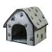 YUHAOTIN Pet Home Cat Dog Kennel Footprint Pattern Collapsible Convenient Small and Medium Indoor Pet Home Orthopedic Dog Beds Kennel Cover Dog Kennels