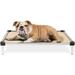 Chew Elevated Dog Bed Small - Chew - Aluminum - Ripstop Ballistic Fabric - Indestructible Heavy Duty Dog Bed - Fits Inside S Crates 29 X18 Sandstone