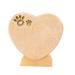 Heart Shaped Resin Animal Tombstone - DIY Pet Memorial Stone in Sandy Yellow for Outdoor Decoration