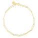 Royal Chain 18 in. 14K Yellow Gold Wire Paperclip Link Chain with Pear Shaped Lobster Clasp