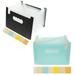 2Pcs Office Document Organizer Expanding File Folder File Storage Bag Accordion Type File Folder