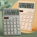 Hadanceo 1 Set Electronic Calculator Portable Dual Power Calculator 12-Digit Display Desktop Calculator for Home Office School
