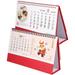 2Pcs New Year Calendar Year of the Rabbit Desk Calendar Decorative Tabletop Calendar Decoration