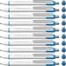 Schneider Slider Xite XB (Extra Broad) Ballpoint Pen Refillable + Retractable 1.4 mm White Barrel w/Blue Accents Blue Ink Box of 10 Pens (133203)