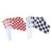 OUNONA 20pcs Checkered Racing Flags with Stick Mini Hand Held Race Car Flags Race Car Party Decorations Supplies Festival Events Celebration (Black & White Red & White)