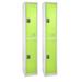 AdirOffice 72 2-Tier Key Lock Green Steel Storage Locker 2/Pack (629-202-GRN-2PK)