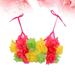 Hawaii Grass Dance Cloth Beautiful Hawaii Flower Performance Costume for Girl Kid Child