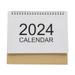 Holloyiver Mini Desk Calendar 2024 Planning Daily Scheduling Mini Calendar 2024 for Home Office School Desktop Stand-up Furniture Home Decor (Brown)