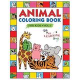 Pre-Owned Animal Coloring Book for Kids with The Learning Bugs Vol.1: Fun Children s Coloring Book for Toddlers & Kids Ages 3-8 with 50 Pages to Color & Learn the Animals & Fun Facts About Paperback