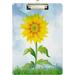 Hyjoy Clipboard Watercolor Sunflower Letter Size Clipboards Refillable A4 Standard Size Hardboard with Clip PVC Board for Office Worker Coach School