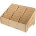 Wooden Storage Box Desktop 24 Compartments Phone Storage Holder Home Supplies