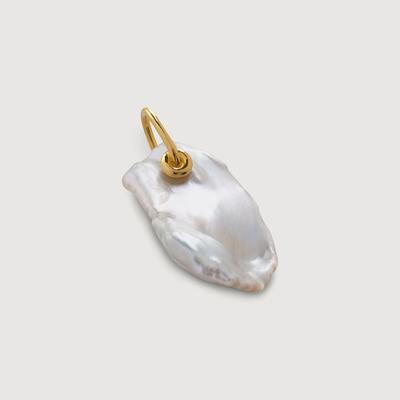 Gold One of a Kind Large Keshi Pearl Pendant Charm Pearl