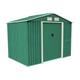 8ft x 6ft Dark Green Metal Garden Storage Shed Zinc Floor Frame