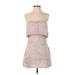 BCBGMAXAZRIA Runway Casual Dress - A-Line Open Neckline Sleeveless: Tan Dresses - New - Women's Size 0