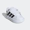 Klettschuh ADIDAS SPORTSWEAR "GRAND COURT 2.0 KIDS", Gr. 24, schwarz-weiß (cloud weiß, core schwarz, cloud weiß), Synthetik, sportlich, Schuhe, Design auf den Spuren des adidas Superstar, für Kinder
