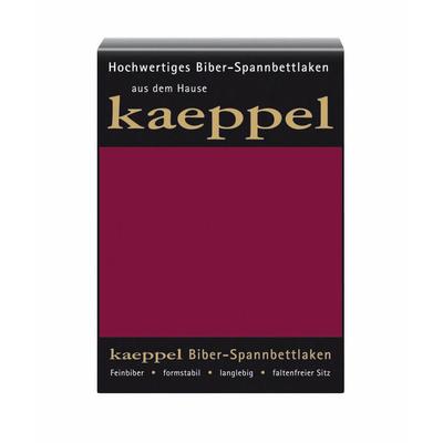 Spannbettlaken KAEPPEL "Spannbettlaken Biber", rot (bordeaux), B:90-100cm L:200cm, Biber, Obermaterial: 100% Baumwolle, Laken, 100% Baumwolle, kuschelig weich ideal für Winter Image