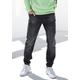 Jogger Pants JOHN DEVIN "Jogg Pants", Herren, Gr. M (48/50), N-Gr, schwarz (schwarz, denim), Jeans, Obermaterial: 65% Baumwolle, 33% Polyester, 2% Elasthan, Destroyed-Effekte, casual, bequem lang, Hosen Schlupfjeans, Joggpants mit elastischem Bund...