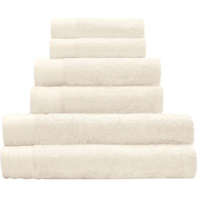 Handtuch KLEINE WOLKE "Bao, Größe 50/100", beige (champagner), B:50cm L:100cm, Frottier, Obermaterial: 70% Viskose, 30% Baumwolle, Handtücher (Packung), Uni Farben, Bordüre an der Oberseite Image