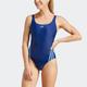 Badeanzug ADIDAS PERFORMANCE "3S SWIMSUIT" Gr. 48, N-Gr, blau (dark blue, blue burst) Damen Badeanzüge Bekleidung