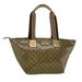 Gucci Bags | Gucci Gg Crystal Canvas Sherry Line Tote Bag Coated Canvas Gold Auth 58809 | Color: Gold | Size: Os