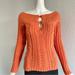 American Eagle Outfitters Sweaters | American Eagle Outfitters Coral Cable Knit Off The Shoulder Sweater | Color: Red | Size: Xs