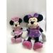 Disney Toys | 2 Disney Store Minnie Mouse Dolls 18 Inch 11 Inch Plush Plushy Stuffed Toys | Color: Pink | Size: One Size