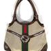 Gucci Bags | Gucci 114875 Interlocking Beige Canvas & Brown Leather Trim Hobo Shoulder Bag | Color: Brown/Silver | Size: Os