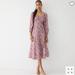 J. Crew Dresses | Jcrew Long Sleeve Satin Midi Dress In Pink Fete Floral Print | Color: Pink | Size: 8