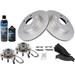 2003-2005 Dodge Ram 1500 Front Brake Pad and Rotor and Wheel Hub Kit - TRQ BKA23747