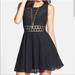 Free People Dresses | Free People Fit And Flare Lace Skater Daisy Cut Out Dress Womans Size 2 Black | Color: Black | Size: 2