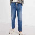 Madewell Jeans | Madewell Pull-On Relaxed Jeans Xs Pull On Drawstring Mc544 Elastic Waist 28x27 | Color: Blue | Size: 28