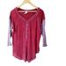 Free People Tops | Free People Casual Solid Summer Red Pullover Women's Tops Size Xs | Color: Gray/Red | Size: Xs