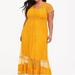 Torrid Dresses | Beautiful Mustard Button Front, Lace Maxi Dress W/Slip Sz.2=18/20 (Like New) | Color: Gold/Yellow | Size: 20