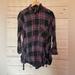 Free People Tops | Free People Nordic Day Plaid Buttondown Top Size Small | Color: Blue/Purple | Size: S