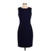 Tommy Hilfiger Casual Dress - Sheath: Blue Solid Dresses - Women's Size 4