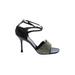 Stephane Kelian Heels: Green Shoes - Women's Size 7 1/2 - Open Toe