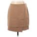 White House Black Market Casual Skirt: Tan Solid Bottoms - Women's Size 2