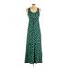 Banana Republic Factory Store Casual Dress - A-Line Scoop Neck Sleeveless: Green Dresses - Women's Size X-Small